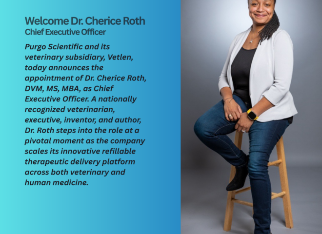 Dr. Cherice Roth, CEO of Purgo Scientific and Vetlen