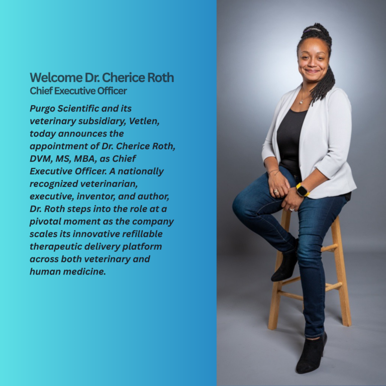 Dr. Cherice Roth, CEO of Purgo Scientific and Vetlen