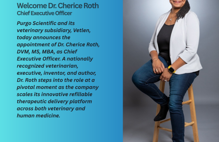 Dr. Cherice Roth, CEO of Purgo Scientific and Vetlen